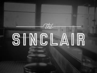 The Sinclair bar branding club identity logo music restaurant venue