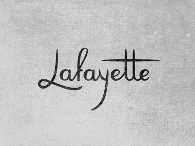 Lafayette bar branding hand drawn identity logo mark restaurant script