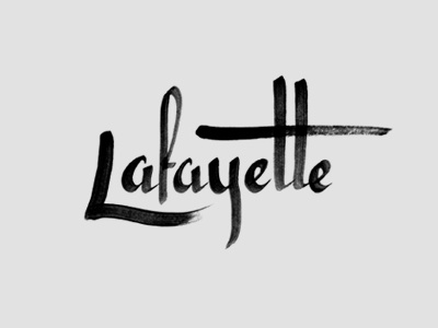 Lafayette bar branding brush hand drawn identity logo mark restaurant script