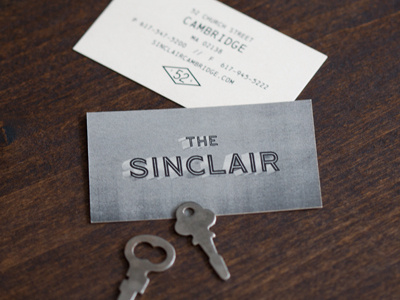 The Sinclair bar branding business card club industrial logo mark oat restaurant venue vintage