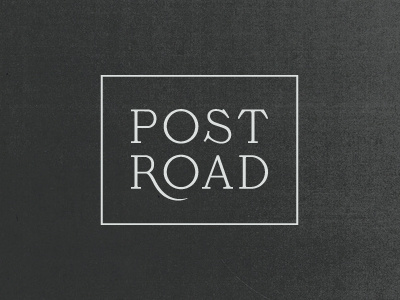 Post Road custom identity logo mark type typography