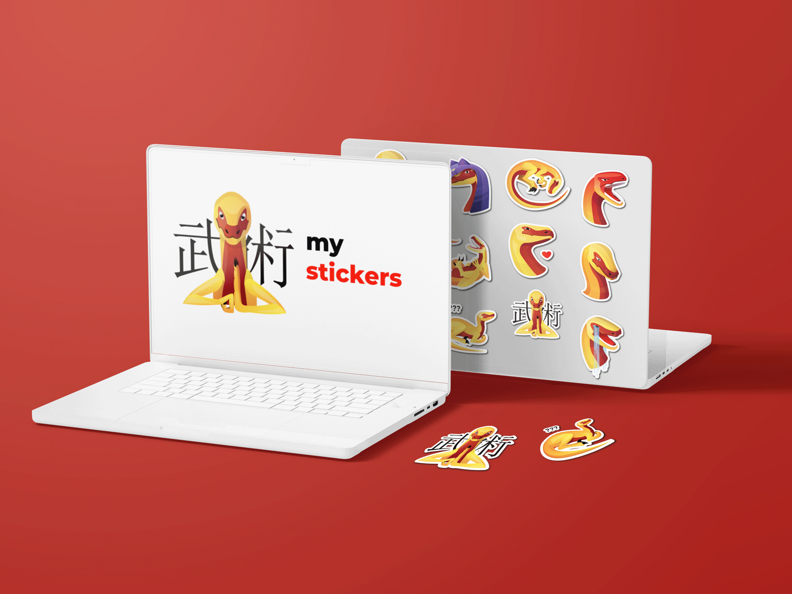 My stickers animation art branding character character design design dino dinosaur graphic design illustration laptop motion graphics sticker stickers vector