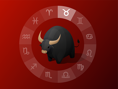 Zodiac signs. Taurus. 3d animation art design graphic design illustration logo motion graphics taurus vector zodiac signs