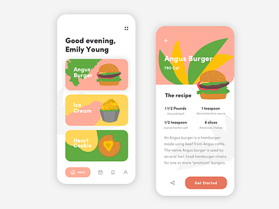 Food App UI Design app design food illustration ios iphone iphone x ui ux