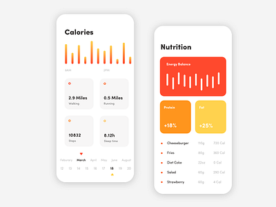 Health App UI Design app card data design graphic interaction design ios iphone iphone x ui ux visual design