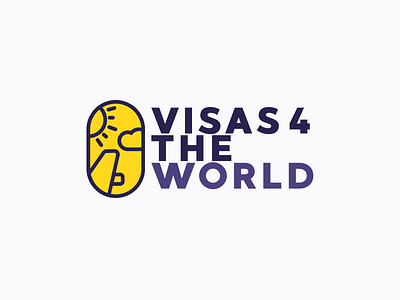 Logo Visas 4The World brand branding graphic design logo logotipe