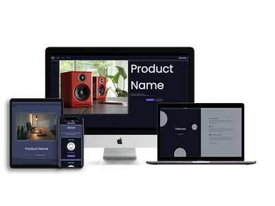 Product Showcase Website css design html product template ui