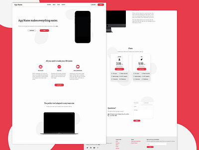 App Product Page css design html landing page product page svg ui wireframe