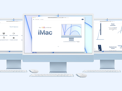 iMac animation css gradients html imac landing page product page