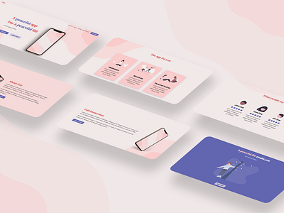 Zen ~ pages about page beauty css design features page figma html iphone landing page pink ui wellness zen