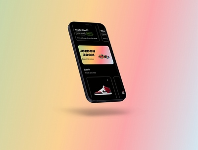 Shoos ~ single cart design ecommerce site figma gradient interactive jordon zoom nike product page shoes ui