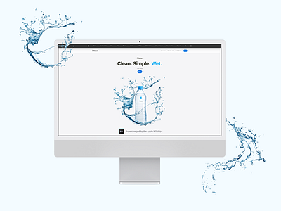 iWater ~ landing apple design iwater parody product page ui water
