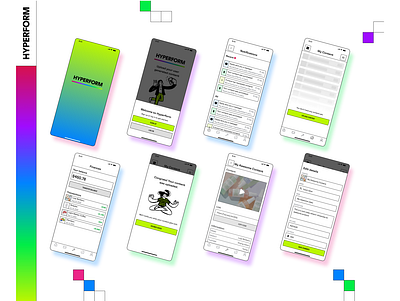 Hyperform V1 ~ Screens app design hyperform mobile rainbow screens ui