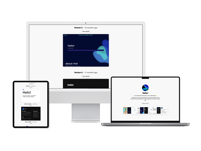 Journey Through Time design imac ipad journey light mode macbook mockup personal websites ui