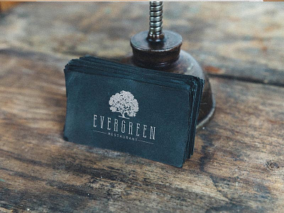 Evergreen Restaurant Logo branding extravagant logo restaurant visit card