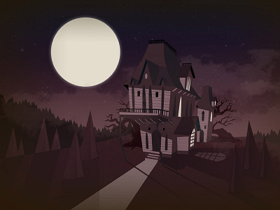 Haunted House Illustration