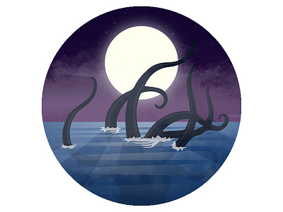 Kraken Monster Illustration