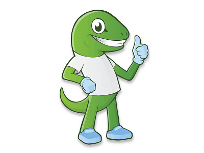 Gecko Cartoon Mascot
