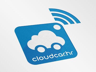 Cloudcar.hr Official logo blue car cars cloud smart white