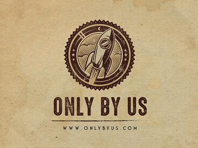 Only By Us Logo brown design flat icon stamp toys