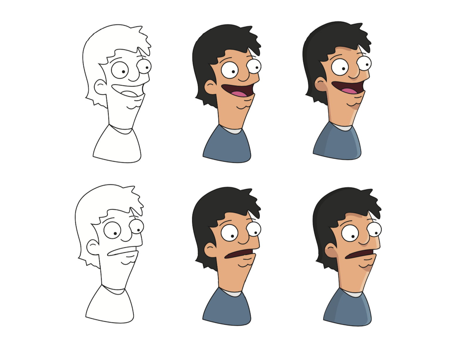 Bob's burgers character study by Ivan Chill Desk on Dribbble