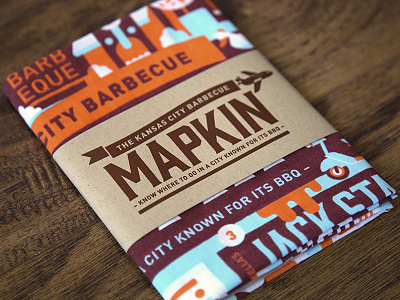 BBQ Mapkin bbq kansas city map