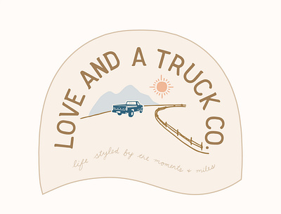 Love and a Truck Co. Branding Design branding design graphic design handlettering illustration logo typography