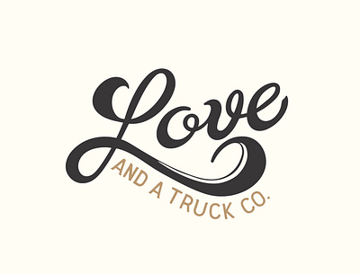 Love and a Truck Co. Branding Design branding design graphic design handlettering illustration logo typography