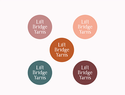 Lift Bridge Yarns Sticker Design branding design graphic design handlettering logo typography