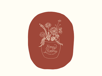 Honey Blooms Flower Farm Logo Design