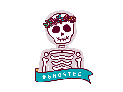 #Ghosted flower crown gohsted skeleton skull