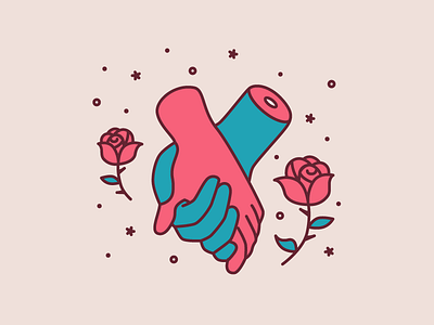 Unite & Love flower hands love rose unite