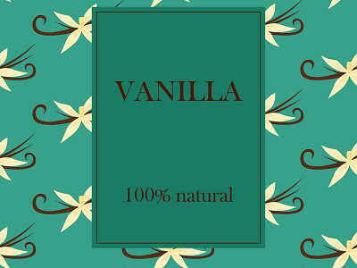 Vanilla flower label template. branding card design graphic design illustration logo template vector