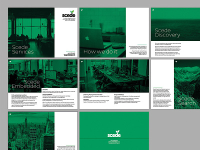 Services Booklet booklet green illustrator print design services