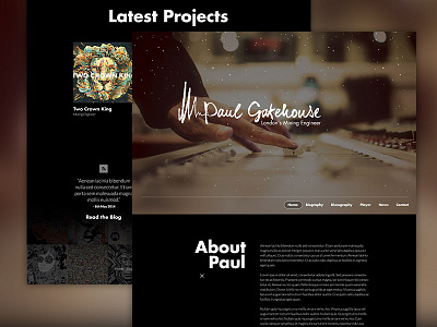 Paul Gatehouse branding dark engineer handrawn logo mixing music producers sketch