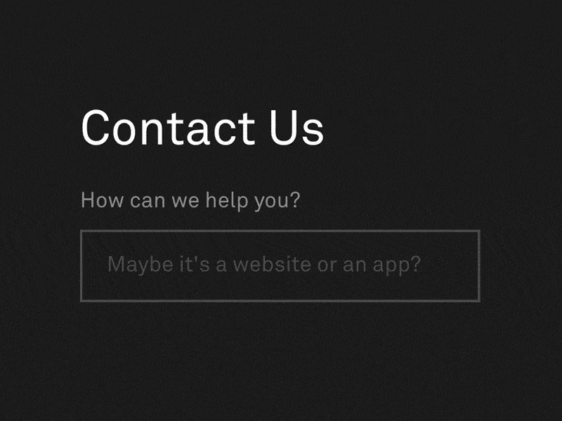 input:focus colour contact design gradient input text website