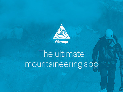 Let's go climb some mountains! app blue design ios landing page larsseit mountains simple