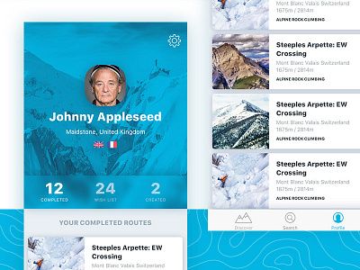 Profile design for something cool we're working on app blue blur design ios profile topography