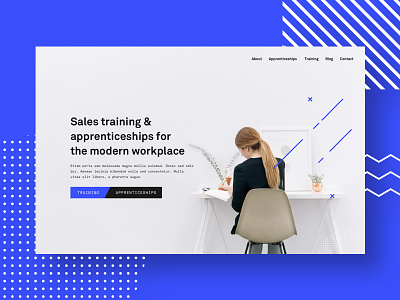 Sales Training apprentice blue design home illustration sales unsplash website
