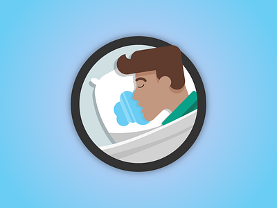 Wash Your Pillows drool health icon pillow sleep sleeping vector