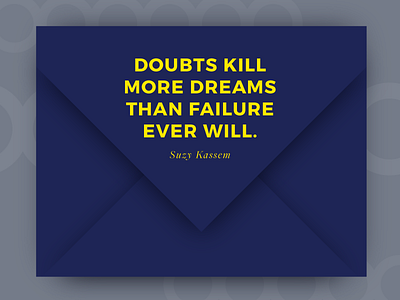 Doubt envelope inspirational motivational quotes