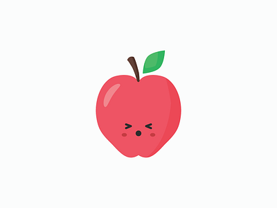Apple a Day apple cute flat food fruit illustration sweet vector