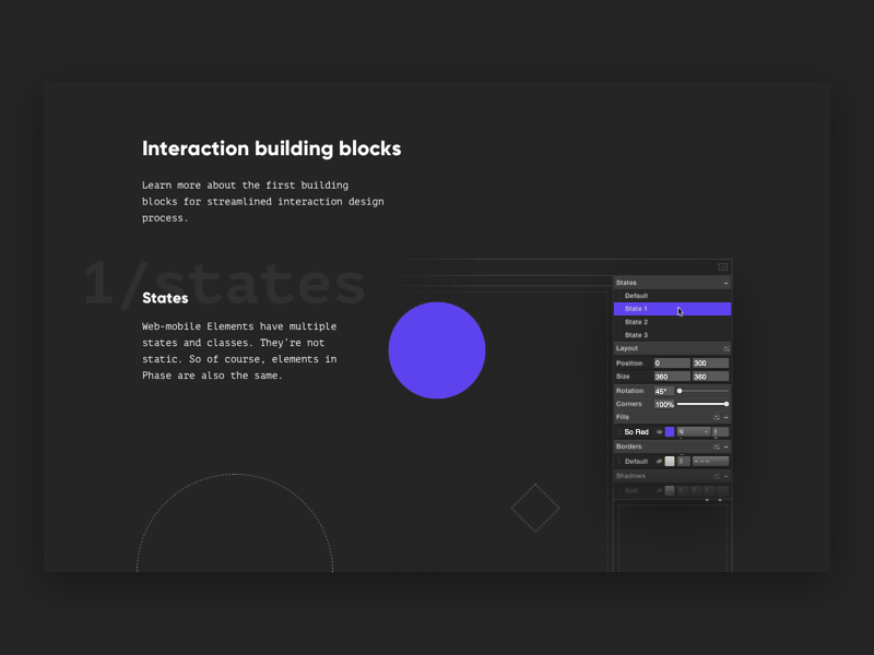 Phase – New Website Sneak Peek animation app blue clean dark design fresh interaction landing phase ui ux web webdesign