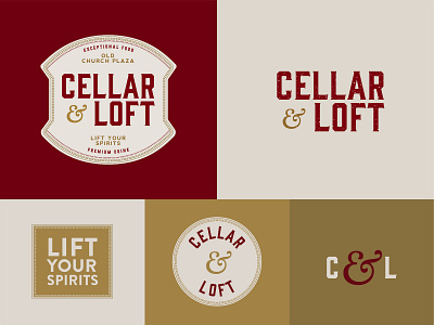 Cellar & Loft branding design logo spirits typography vector wine wine branding