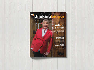 Thinking Bigger Magazine brand branding business cover design logo magazine print publishing typography