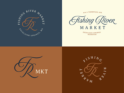 Fishing River Market antique brand branding design graphic design graphic design logo logo retail store typography vector vintage