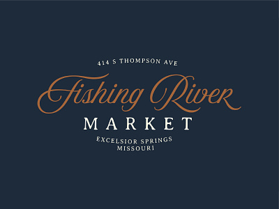 Fishing River Market antique brand branding design graphic design graphic design logo logo retail store typography vector vintage
