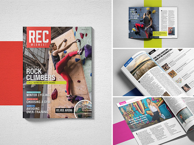 REC Midwest Magazine brand branding design logo magazine magazine cover print print design publication recreation sports typography