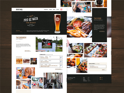 Pro Re Nata Farm Brewery beer brand branding brewery design farm food homepage ui ux web webdesign website
