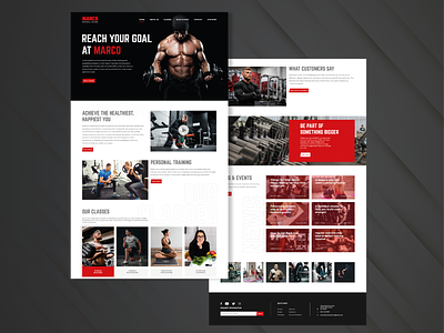 MARCO Fitness Center fitness center landing page web design